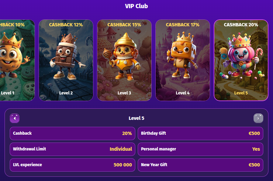 Lolly Spins Casino VIP Club